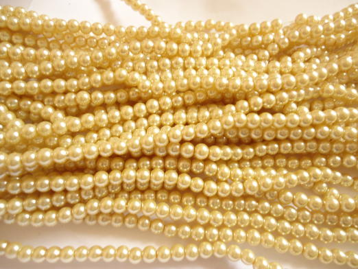 (image for) Cream glass pearls 6mm #SS1261B